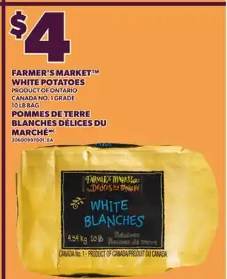 Independent Grocer FARMER'S MARKET WHITE POTATOES, 10 LB BAG offer