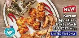 M & M Food Market Korean Appetizer Party Pack offer