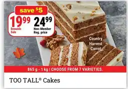 M & M Food Market TOO TALL Country Harvest Carrot Cakes offer