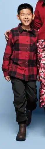 Walmart Kids' george flannel shirt lined joggers offer