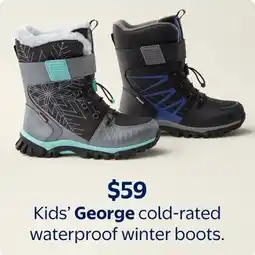 Walmart George Kids' cold-rated waterproof winter boots offer
