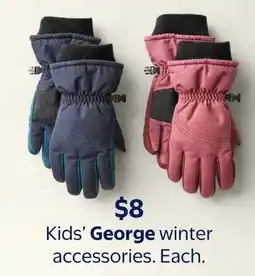Walmart George kids' winter accessories offer