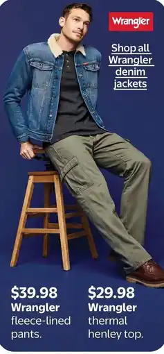 Walmart Wrangler thermal henley top offer