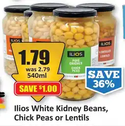Starsky Ilios White Kidney Beans, Chick Peas or Lentils offer