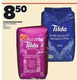 Loblaws TILDA BASMATI RICE, 4 LB offer