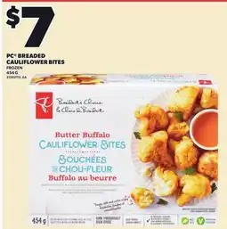 Loblaws PC BREADED CAULIFLOWER BITES, 454 G offer