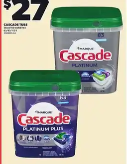 Loblaws CASCADE TUBS, 63/83/112'S offer