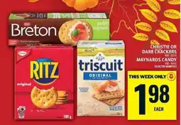 Food Basics Christie or Dare Crackers, Maynards Candy offer