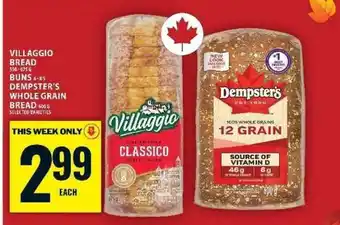 Food Basics Villaggio Bread / Dempster's Whole Grain Bread offer