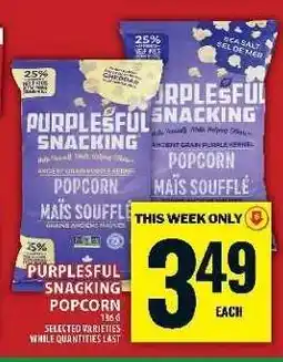 Food Basics Purpleful Snacking popcorn offer