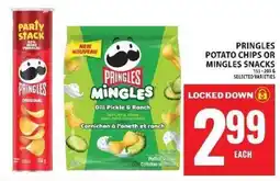 Food Basics Pringles Potato Chips or Mingles Snacks offer