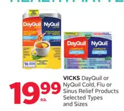 Rexall VICKS DayQuil or NyQuil Cold, Flu or Sinus Relief Products offer