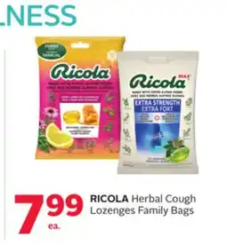 Rexall RICOLA Herbal Cough Lozenges Family Bags offer