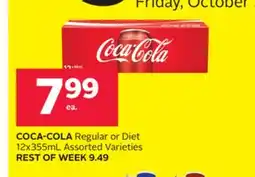 Rexall COCA-COLA Regular or Diet 12x355mL offer