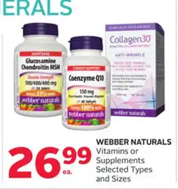 Rexall WEBBER NATURALS Vitamins or Supplements offer