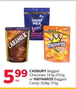 Rexall CADBURY Bagged Chocolate 147g-200g or MAYNARDS Bagged Candy 308g-315g offer