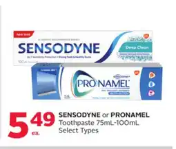 Rexall SENSODYNE or PRONAMEL Toothpaste 75mL-100mL offer