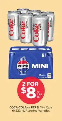 Rexall COCA-COLA or PEPSI Mini Cans offer