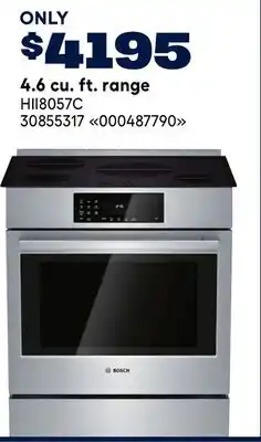 RONA BOSCH 4.6 cu. ft. range offer