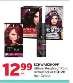 Rexall SCHWARZKOPF Ultîme, Keratin or Root Retoucher or GÖT2B Hair Colour offer