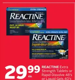 Rexall REACTINE Extra Strength Tablets or Rapid Dissolve 48's or Liquid Gels 40's offer