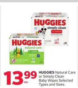 Rexall HUGGIES Natural Care or Simply Clean Baby Wipes offer