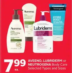 Rexall AVEENO, LUBRIDERM or NEUTROGENA Body Care offer