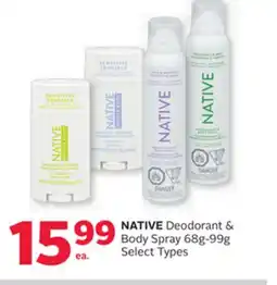 Rexall NATIVE Deodorant & Body Spray offer