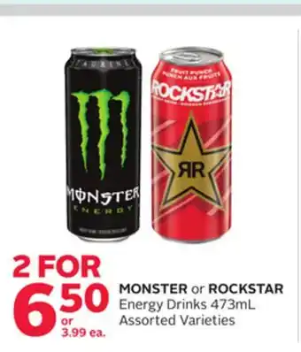 Rexall MONSTER or ROCKSTAR Energy Drinks offer