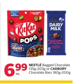 Rexall NESTLÉ Bagged Chocolate 135g-203g or CADBURY Chocolate Bars 180g-200g offer