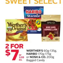Rexall WERTHER'S 60g-135g, HARIBO 170g-175g or NOSH & CO. 200g Bagged Candy offer