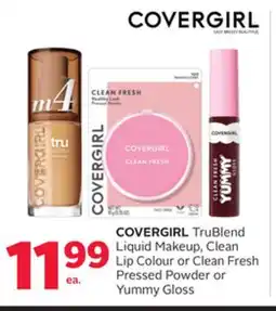 Rexall COVERGIRL TruBlend Liquid Makeup, Clean Lip Colour or Clean Fresh Pressed Powder or Yummy Gloss offer