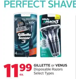 Rexall GILLETTE or VENUS Disposable Razors offer
