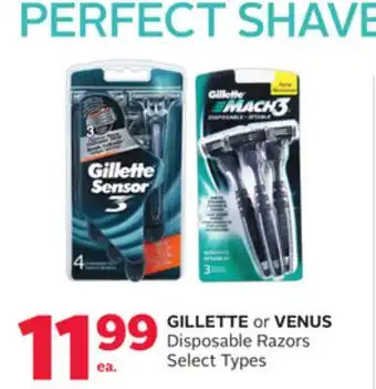 Rexall GILLETTE or VENUS Disposable Razors offer