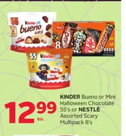 Rexall KINDER Bueno or Mini Halloween Chocolate 55' s or NESTLÉ Assorted Scary Multipack 8' s offer