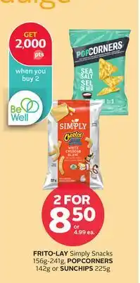 Rexall FRITO-LAY Simply Snacks 156g-241g, POPCORNERS 142g or SUNCHIPS 225g offer