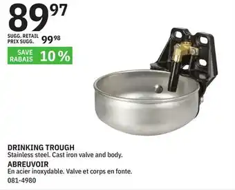 BMR DRINKING TROUGH offer