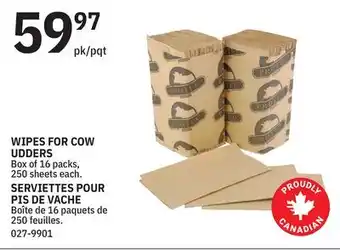 BMR WIPES FOR COW UDDERS offer