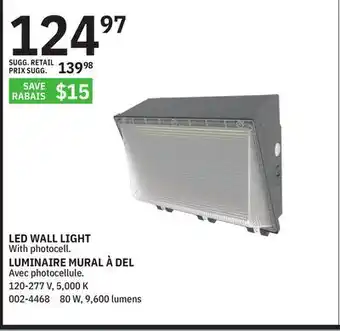 BMR LED WALL LIGHT offer