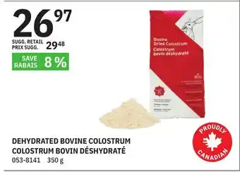 BMR DEHYDRATED BOVINE COLOSTRUM offer