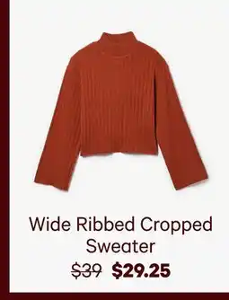 Joe Fresh Wide Ribbed Cropped Sweater offer