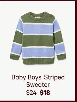 Joe Fresh Baby Boys' Striped Sweater offer