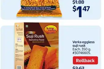 Walmart Verka Eggless Suji Rusk offer