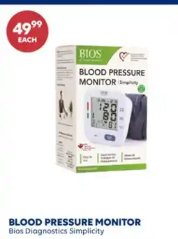 Wellwise by Shoppers BLOOD PRESSURE MONITOR Bios Diagnostics Simplicity offer