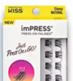 Walmart Kiss imPRESS press-on false eyelashes 12s or nails 30s offer