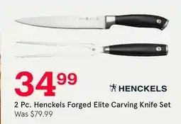 Kitchen Stuff Plus 2 Pc. Henckels Forged Elite Carving Knife Set offer