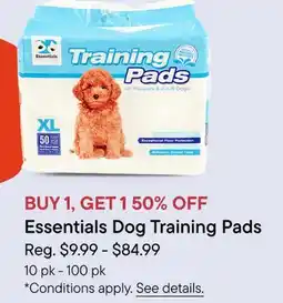 Petvalu Essentials Dog Training Pads offer