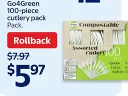 Walmart Go4Green 100-piece Cutlery Pack offer