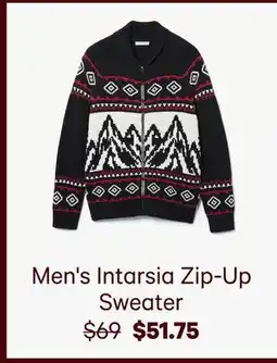 Joe Fresh Men's Intarsia Zip-Up Sweater offer