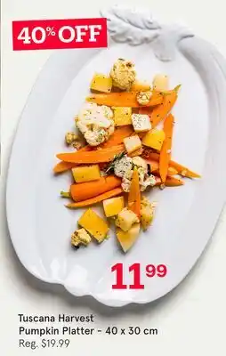 Kitchen Stuff Plus Tuscana Harvest Pumpkin Platter offer